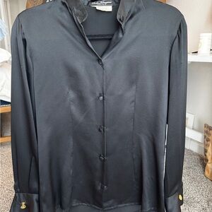 Ferragamo Button-Up Silk Blouse